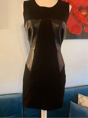 Millly black Lamb Leather Mini Dress women’s size 2 Xs