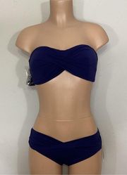 Tommy Bahama New.  navy bikini set. MIXED SIZES. S-bottom/M-top. Retails $139