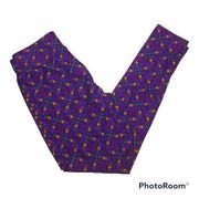 LuLaRoe Size OS Purple Yellow Leggings