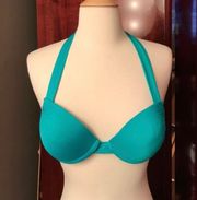 Teal Halter Bikini Top