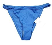 Andie Swim Caicos Bikini Bottom Blue Size Medium Stretch Swimsuit