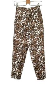 Vintage SOHO Compagne Streetwise Clothing Leopard Print Jeans Size 5/6