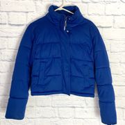 Aqua royal blue puffer jacket