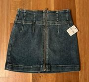 Free People Jean/Denim mini Skirt. Never worn with tags size 24!