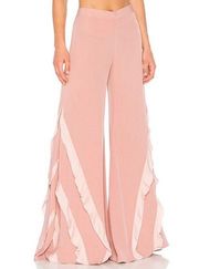 Alexis Pink Julless Pants Pink Ruffle Wide Leg XS