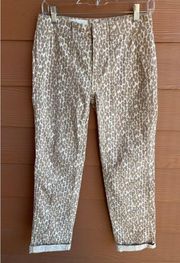 Anthropologie The Wanderer Leopard Print Utility Casual Pants sz 26