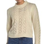 NWT Woven Heart Cable knit sweater