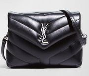 Saint Laurent Loulou Toy YSL Quilted Calfskin V-Flap Crossbody Bag