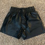 Zenana Leather Shorts With Pockets 