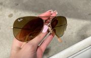 Ray-Ban Ray Bans Brown Aviator Sunglasses