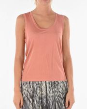 All Saints Pink Crew Neck Tessa Cami Viscose Tank Top Size 10