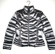 Bernardo outerwear Silver Metallic Grey Down Puffer Jacket