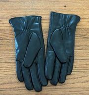 Faux leather gloves