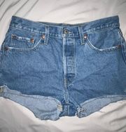 Levi 501 Denim Button Fly Jean Shorts