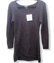 Somedays Lovin Mist Rib Knit Dress Charcoal NWOT