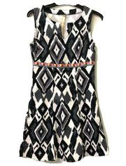 Uncle Frank Womens Multicolor Boho Aztec Print Sleeveless Sheath Dress