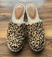 Gap espadrilles animal print mules 8