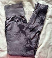 black tie dye workout leggings