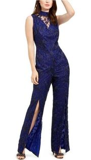 Trina Turk Abasi Embroidered Split-Leg Jumpsuit