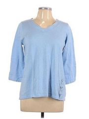 Jules & Leopold Short Sleeve Sweater Knit Top Blue Size L NWT