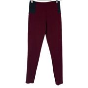 Altar'd State High Waisted Ponte Pants Leggings Burgundy Small