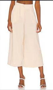 Yumi Kim Resort Culottes Cropped Chiffon Pants White Size S NWT