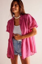 72-NWT Free people We The Free Float Away Shirt Small