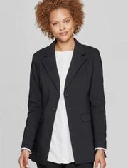 Women's Prologue Black Button Blazer