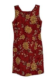 IZOD washable silk size 6 Vibrant Colors, floral sleeveless summer dress