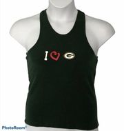 Greenbay Packers NFL For Her Team Apparel "I Love G" Racerback Tank size Medium