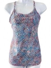 PELOTON With | Wear it to Heart | Multicolor Speckled Y-Back Yoga Tank