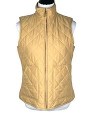 Chaps Quilted Vest Tan Size Small