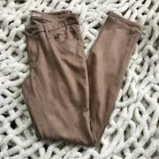 Chelsea & Violet Brown Vegan Leather Jeggings Sz S