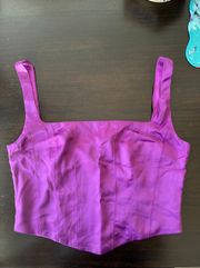 Purple Satin Corset Top