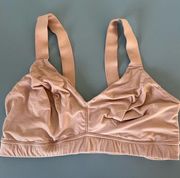 Spanx Bra-lleluja lightly padded womens bra nude size L no wire pull on