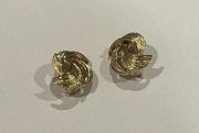 Pretty Vintage Signed Givenchy Gold Tone Clip On Earrings
