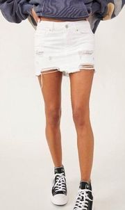 Free People  NWT Out of Ordinary white Denim Mini Skirt - 6