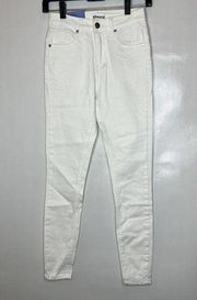 Abound Womens White Jeans Size 23 Skinny Mid Rise‎