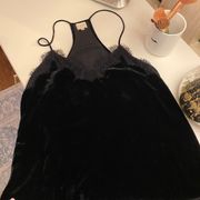 CAMI NYC black velvet tank