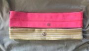 Lululemon 2 Headbands With Rubber Lining