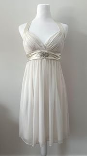 Vintage White Silk Dress