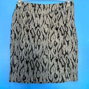 Apt. 9 Gray & Black Animal Print Skirt Size 6