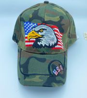 American Eagle Camo Patriotic Baseball Cap By