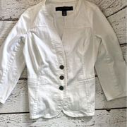 Apostrophe White Blazer Large Petite EUC