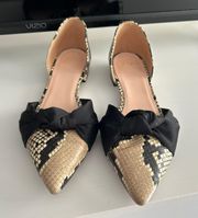 J. Crew Snakeskin Flats