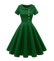 NEW 1950s Vintage Audrey Hepburn Cocktail Swing Dress L