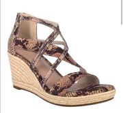 👠Impo Tori Espadrille Wedge Snake Print Sandal Sz 8