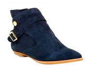 1960 Women's Hollie Ankle Boot Size EUR 36.5, Navy Suede 2136