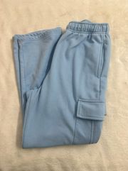 Blue Cargo Sweatpants