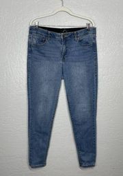 Lularoe Women 34 Medium Wash Skinny Jeans Stretch Denim High Rise Pockets